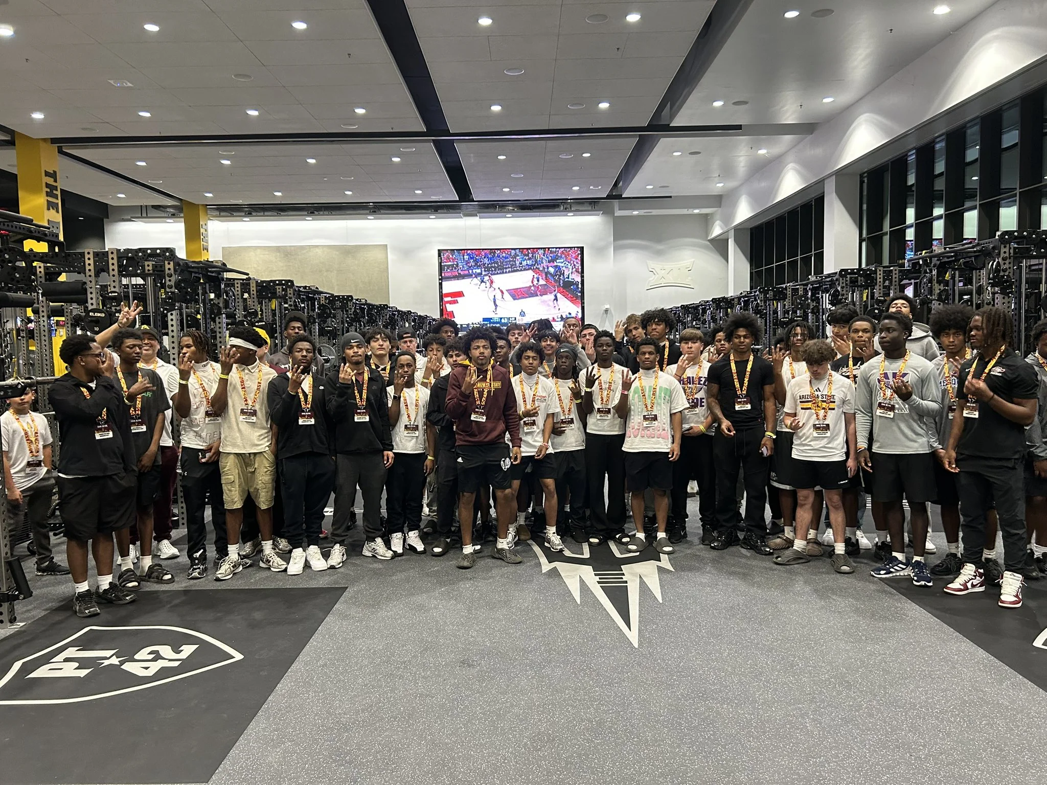 Student athletes at an ASU campus visit supported by Arizona Boosters Foundation